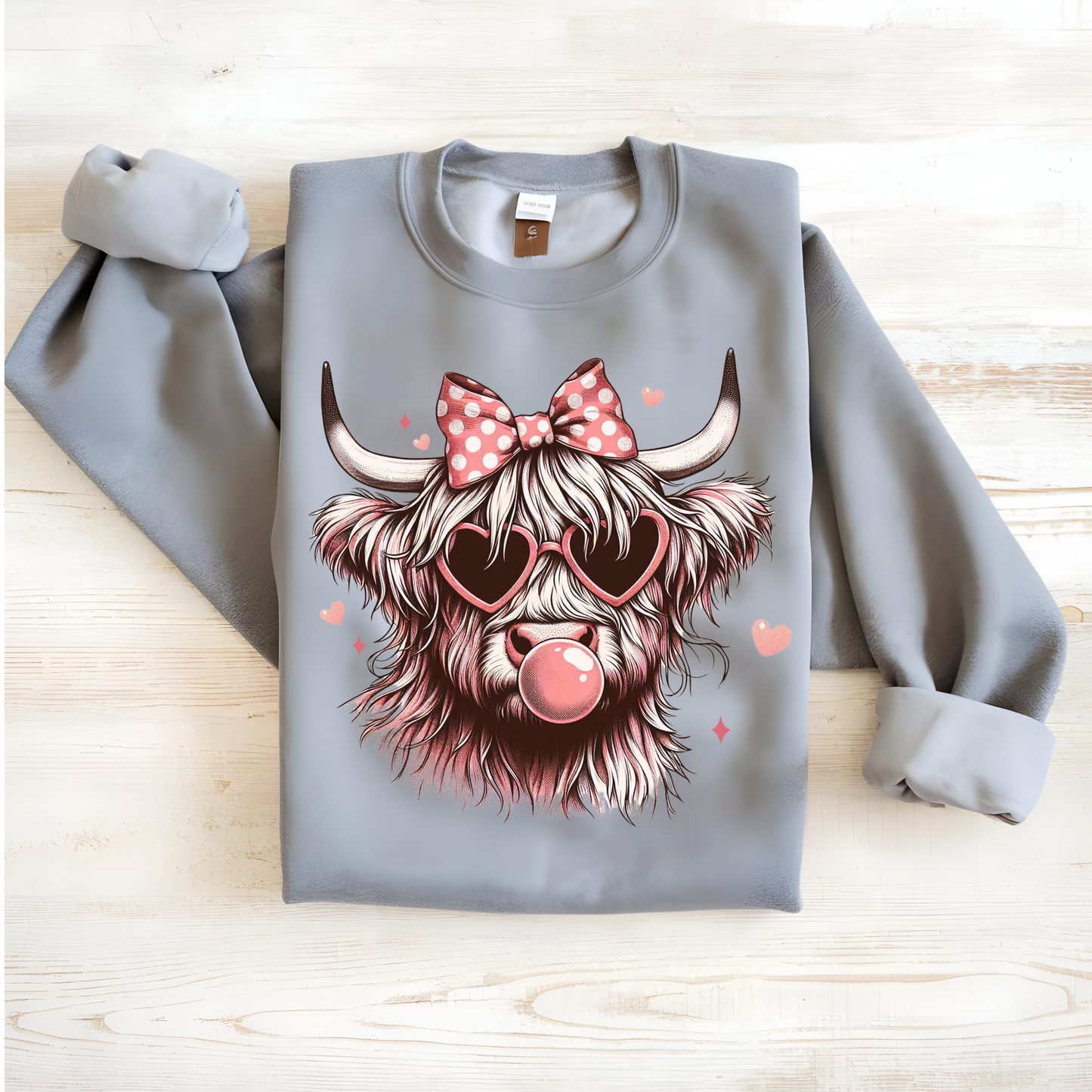 Durable Double-Needle Stitching – Ensures Long-Lasting Wear for Your Highland Cow Sweatshirt