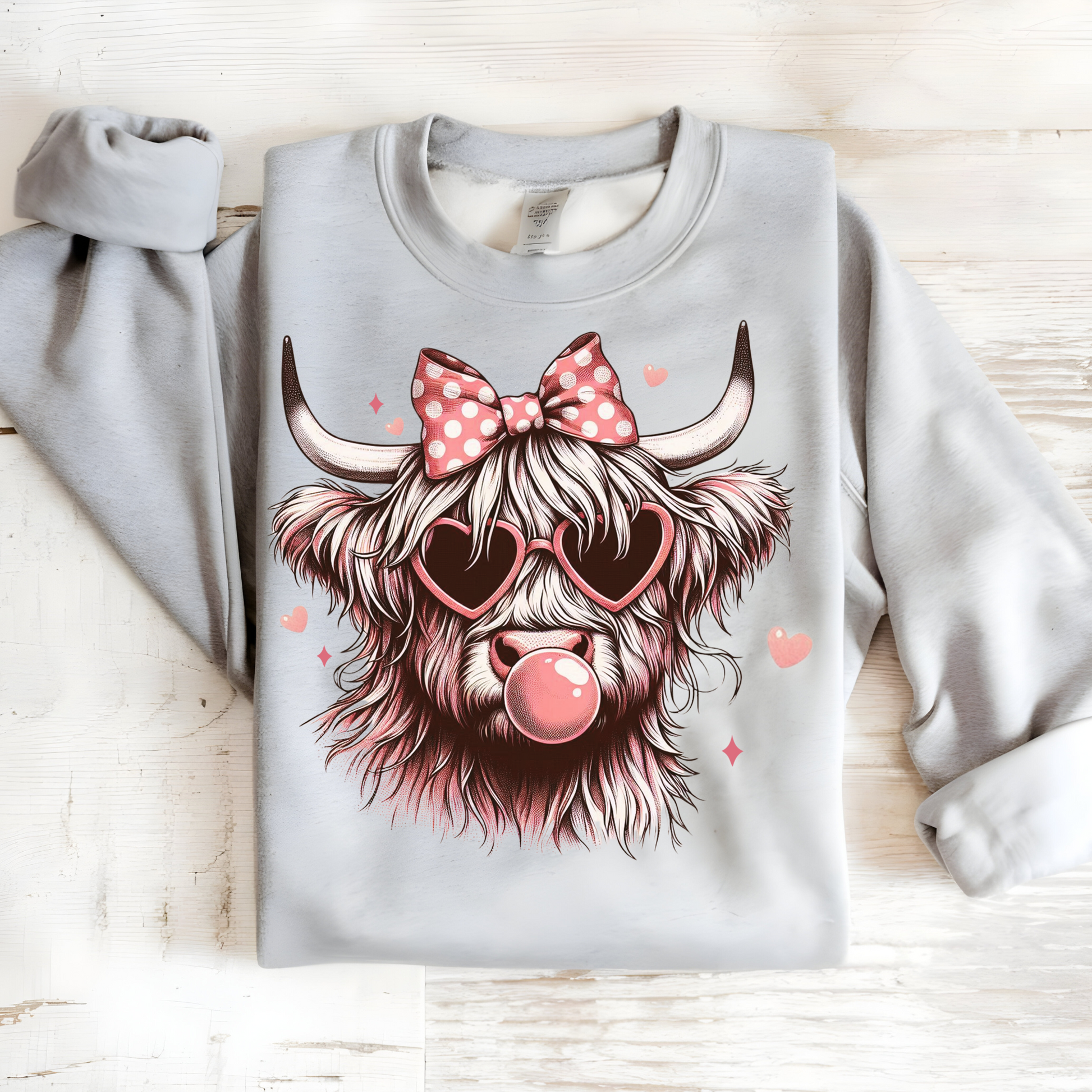 Soft, High-Quality Cotton-Polyester Blend – Comfortable and Durable Retro Cow Sweatshirt