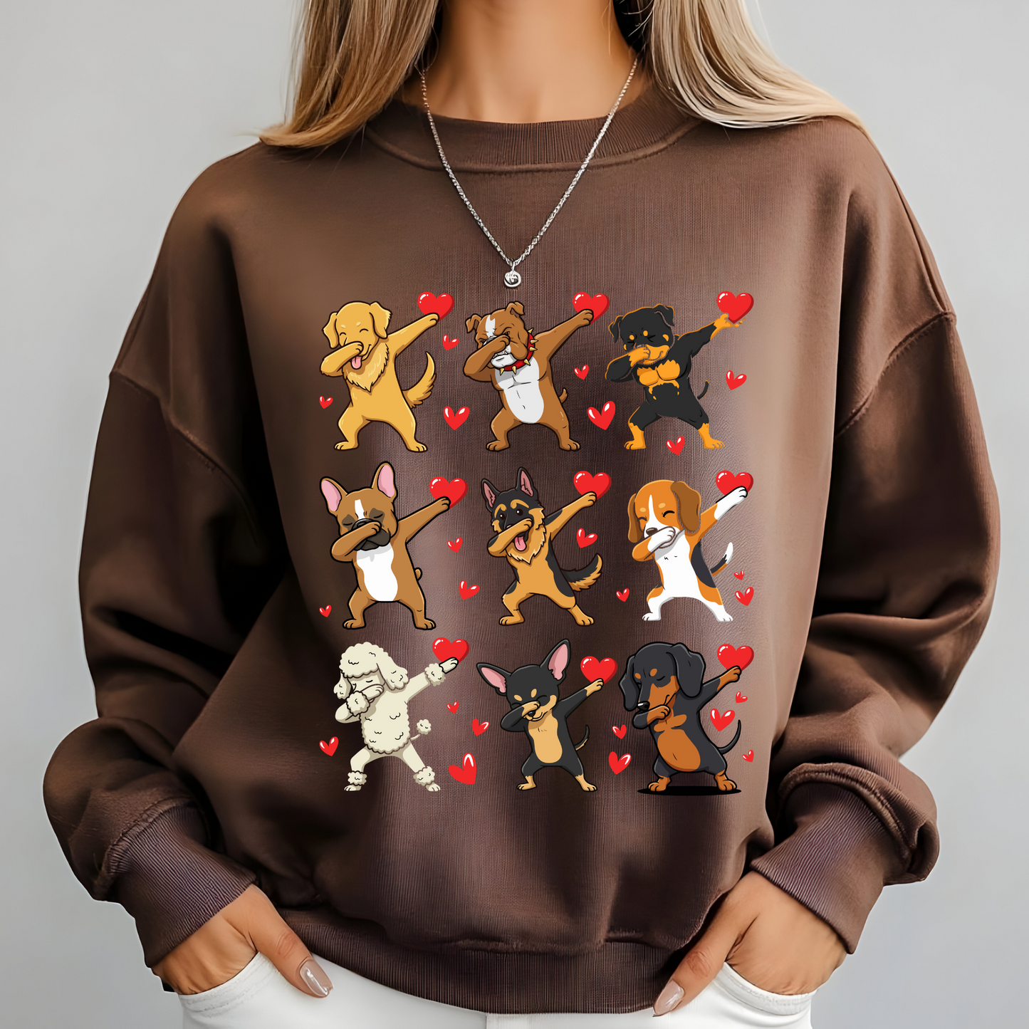 Cute Dabbing Dogs Sweatshirt - Cozy Crewneck for Dog Lovers