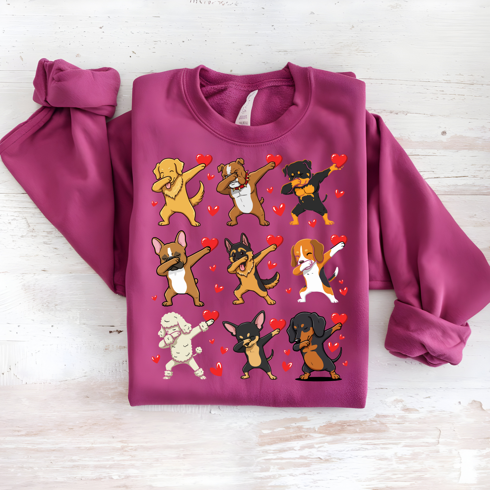 Cozy Dabbing Dogs Sweatshirt - Soft Fabric Blend for Comfort