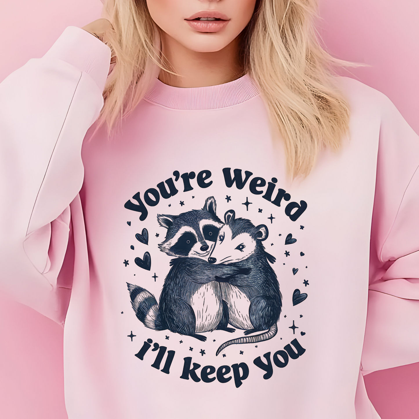 Possum Raccoon Sweatshirt - Premium Cotton-Polyester Blend for Ultimate Comfort