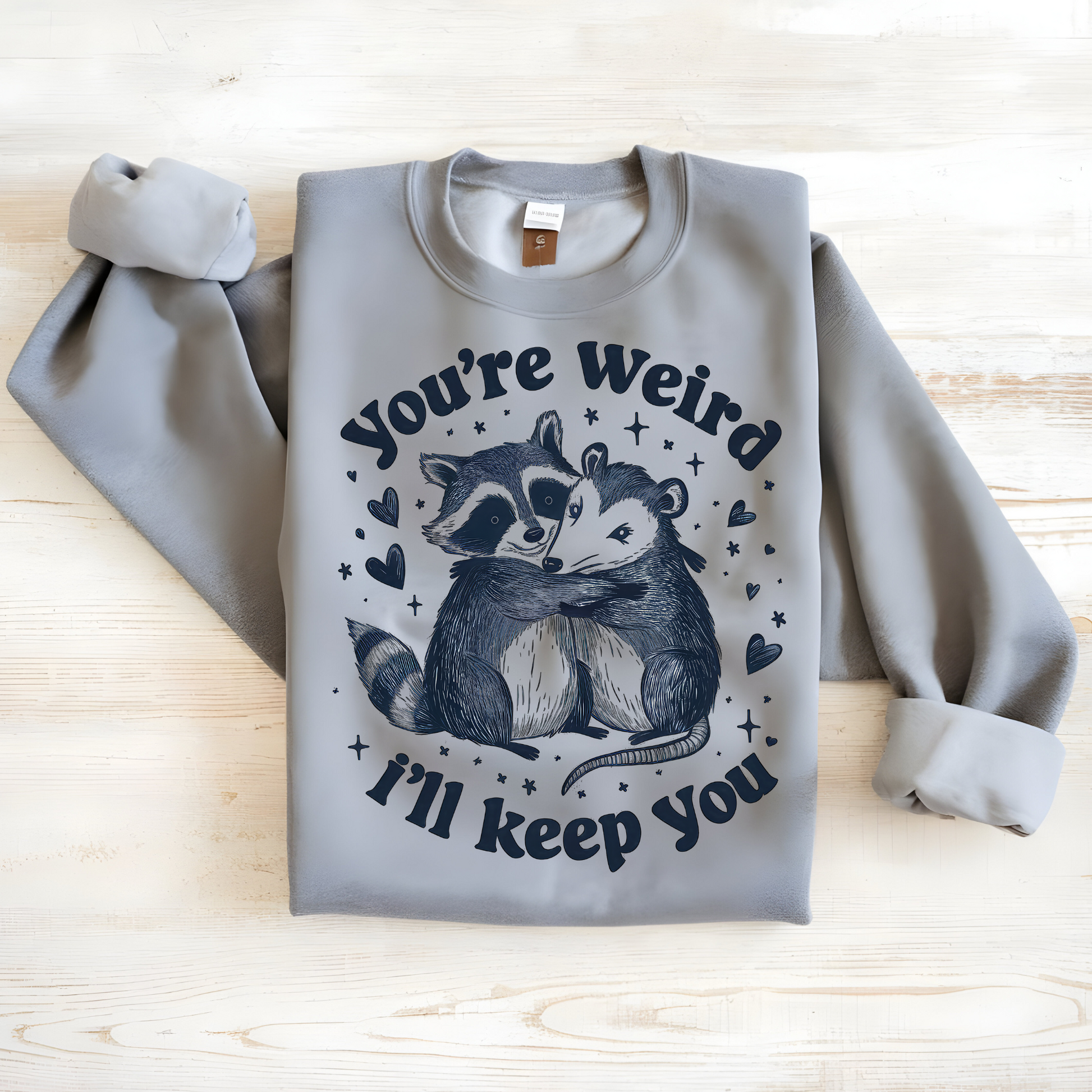 Soft and Comfy Possum Raccoon Sweatshirt - Perfect for Quirky Animal Lovers