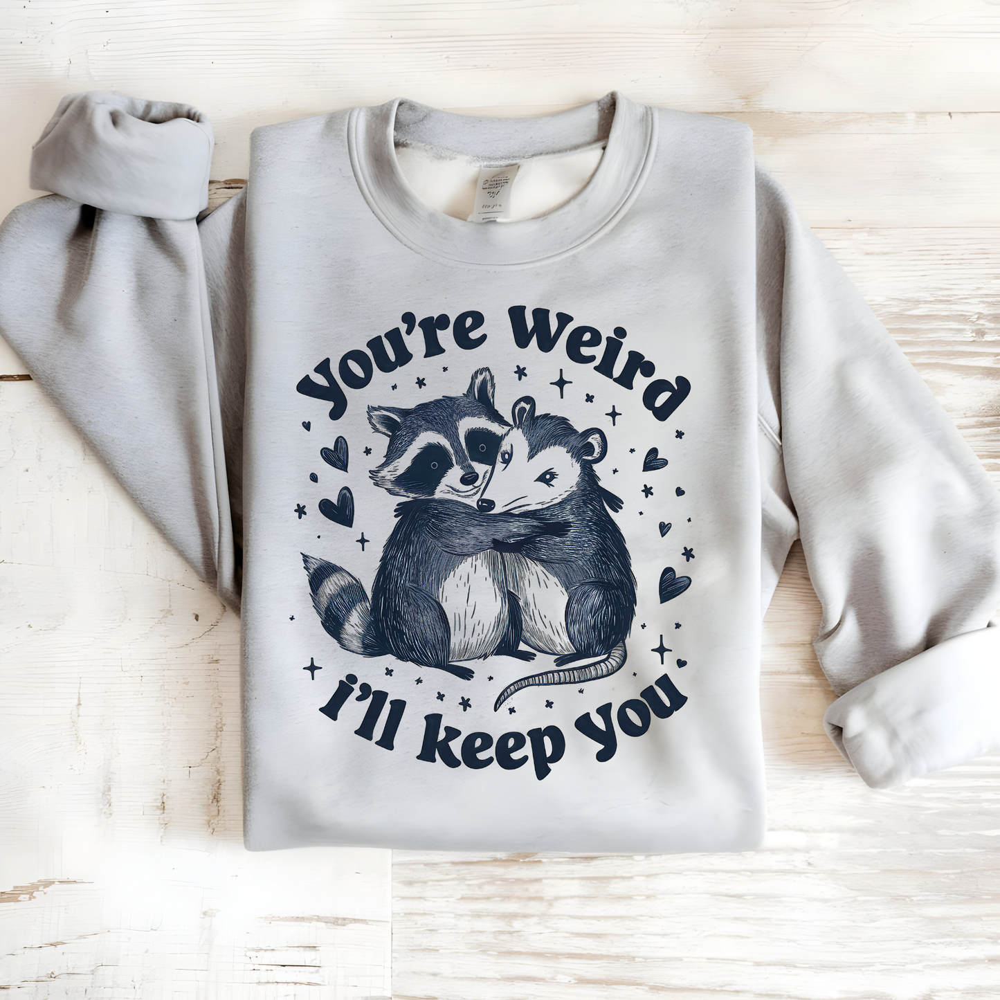 Cozy Possum Raccoon Sweatshirt - Soft, High-Quality Fabric for Comfort