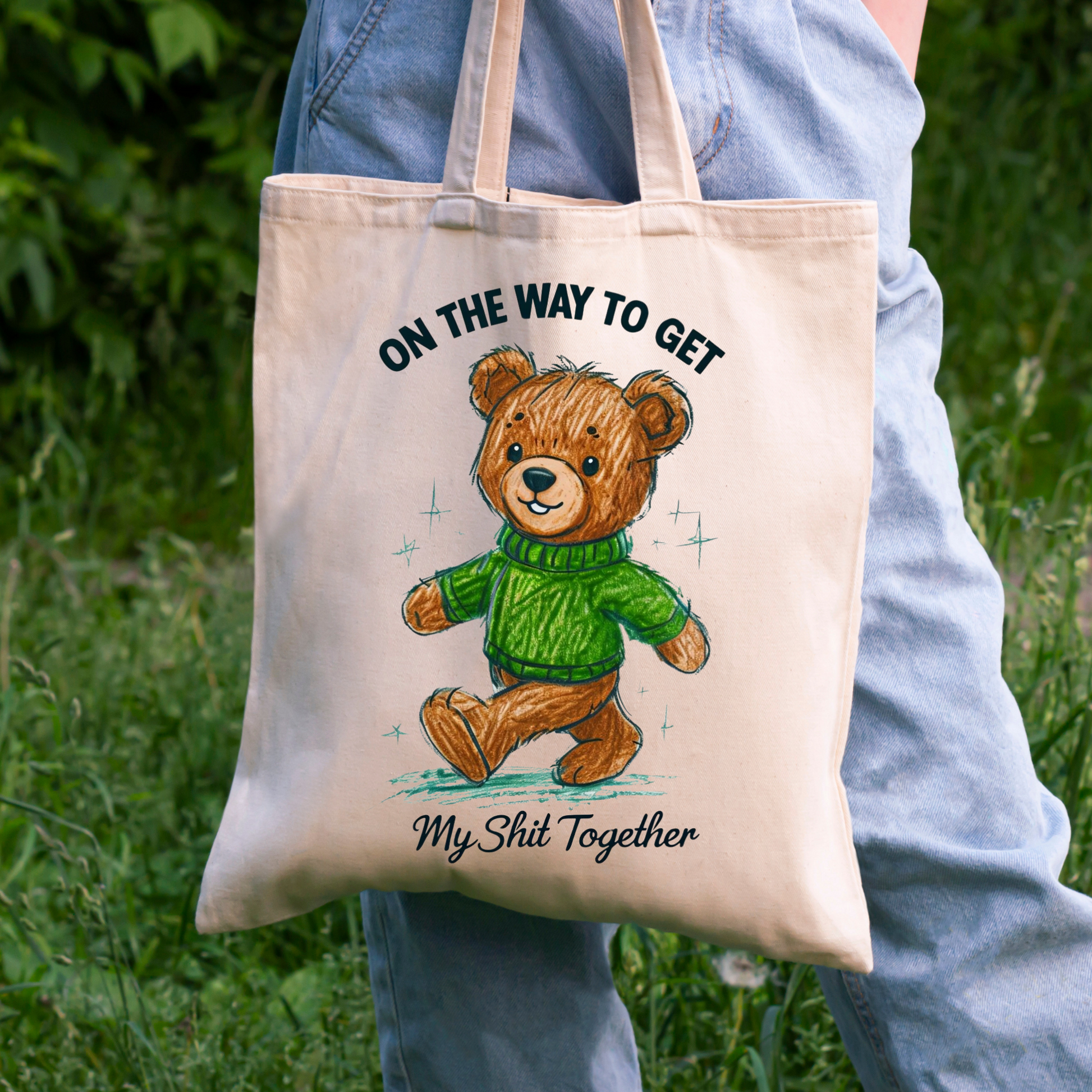 15x16 inch eco-friendly canvas tote with sturdy 20-inch handles – Durable, spacious, and reusable.