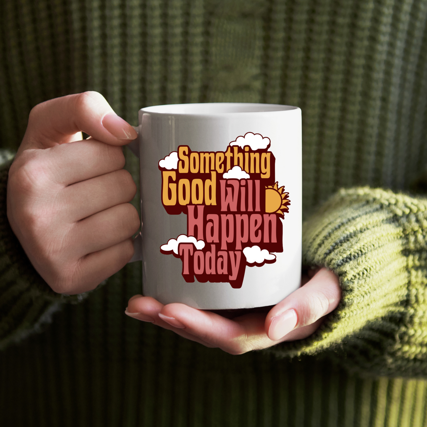 Stylish Ceramic Mug with Motivational Quote – Perfect for Your Morning Routine