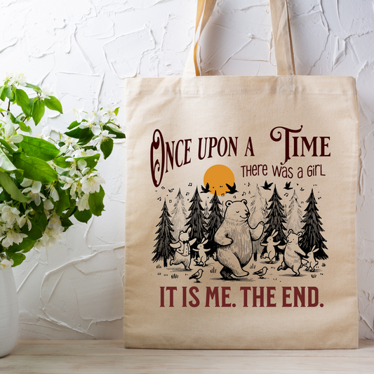 Woodland Animals Tote Bag – Whimsical and eco-friendly canvas tote with a playful quote.